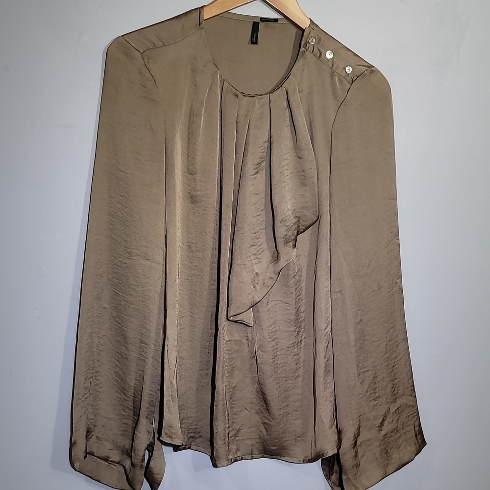 UNITED Colors of Benetton Ruffle Long Sleeve Blouse